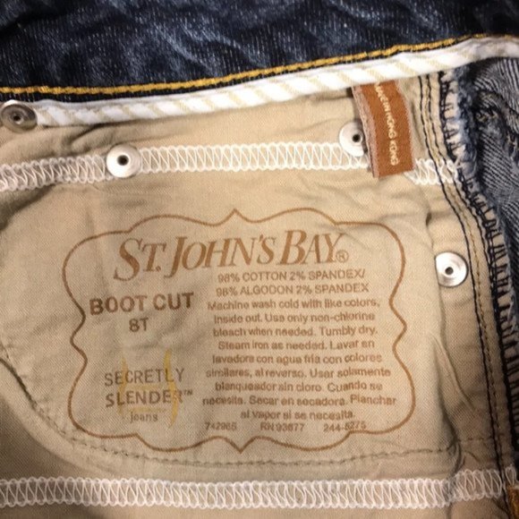 St. John's Bay Secretly Slender Womens Jeans Size 8T Boot Casual Pockets Blue - Picture 5 of 5
